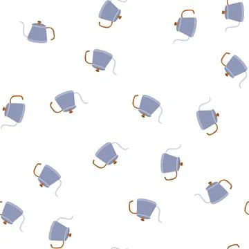 Pattern cafe steel drip kettle cartoon vector イラスト素材