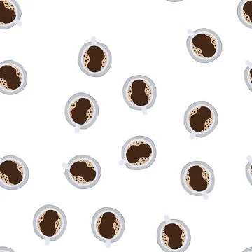 Pattern caffeine coffee cup top cartoon vector Stock Illustration