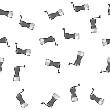 Pattern caffeine mill coffee grinder manual cartoon vector Stock Illustration
