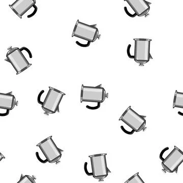Pattern caffeine percolator pot coffee cartoon vector Stock Illustration