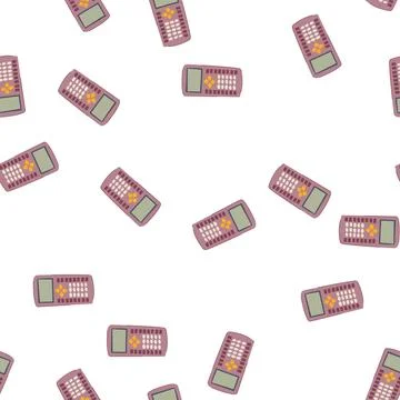 Pattern calculate graphing calculator cartoon vector Stock Illustration