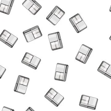 Pattern calendar desk organizer cartoon vector Stock Illustration
