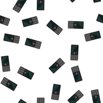 Pattern call button phone cartoon vector Stock Illustration