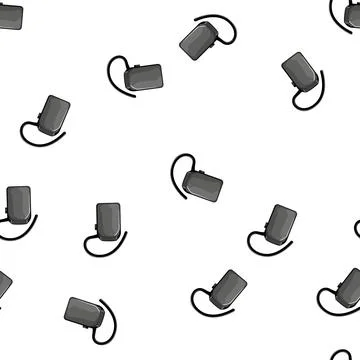 Pattern call headset audio cartoon vector 스톡 일러스트