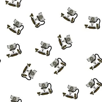 Pattern call telephone retro cartoon vector Stock Illustration