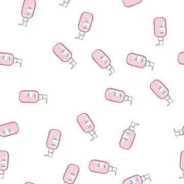 Pattern calming shampoo baby cartoon vector Illustrazione stock