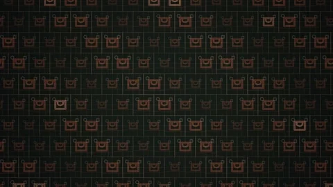 Pattern of camera icons on dark background for graphic Stock Footage 339372766