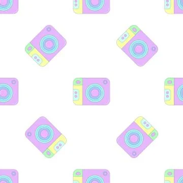 Pattern with camera Stock Illustration