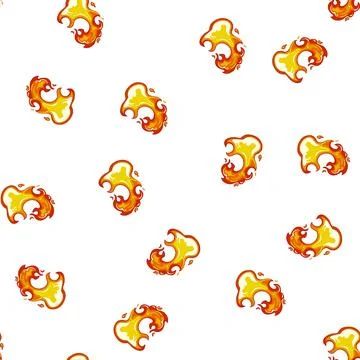 Pattern campfire flame cartoon vector 库存插图
