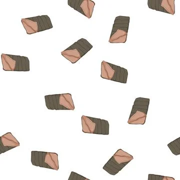 Pattern camping bag sleeping color icon vector イラスト素材