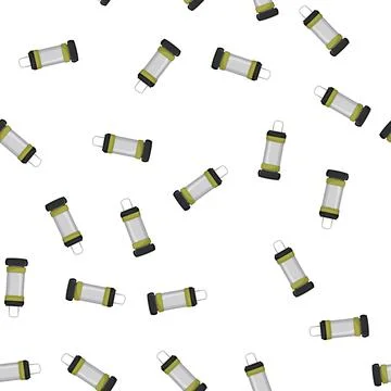Pattern camping lantern camp lamp cartoon vector Stockillustratie