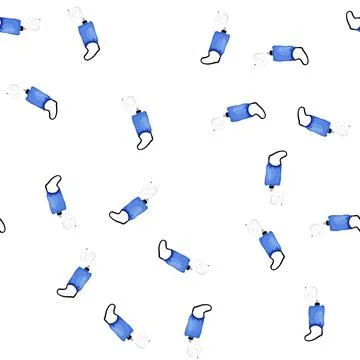 Pattern camping water filter cartoon vector Illustrazione stock