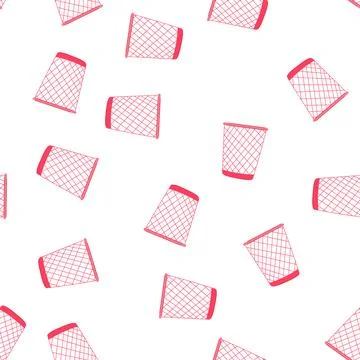 Pattern can trash bin cartoon vector Stock Illustration