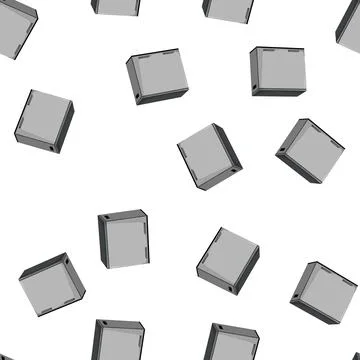 Pattern can trash bin garbage cartoon vector イラスト素材