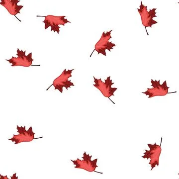 Pattern canada maple leaf cartoon vector Stockillustratie