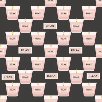 Pattern from a candle in a glass on black Stock Illustration