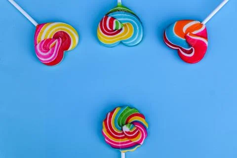 Pattern with candy, Colorful lollipops, candy background Fotos Stock