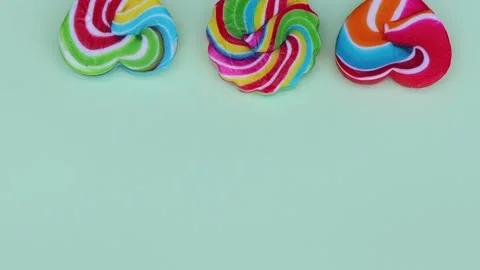 Pattern with candy, Colorful lollipops Stock Footage 230007545