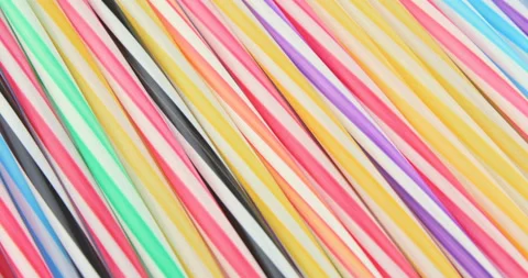 Pattern with candy parallel lines. Food background Stock Footage 114131335