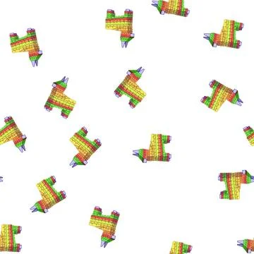 Pattern candy pinata cartoon vector Stock Illustration