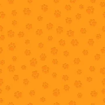 A pattern of canine tracks of different sizes. Volumetric 3d traces of a do.. Stock Illustration