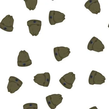 Pattern cap beanie color icon vector 库存插图