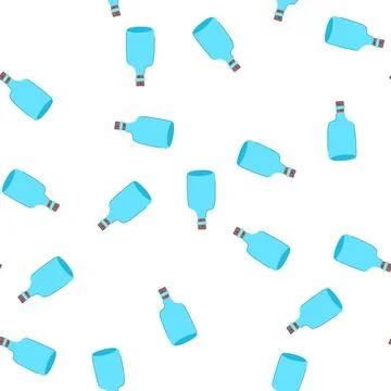 Pattern cap glass bottle cartoon vector Stock Illustration