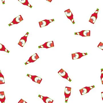 Pattern cap ketchup bottle cartoon vector Stockillustratie