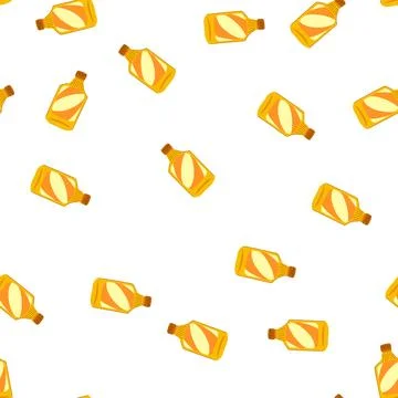 Pattern cap mustard bottle cartoon vector Stock Illustration