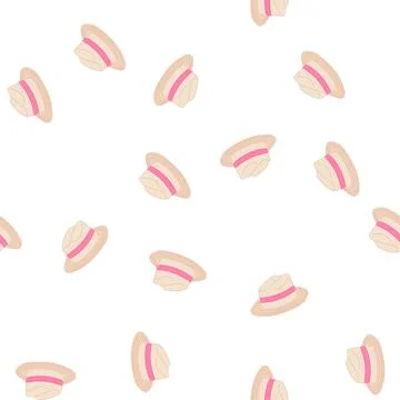 Pattern cap straw hat cartoon vector 库存插图