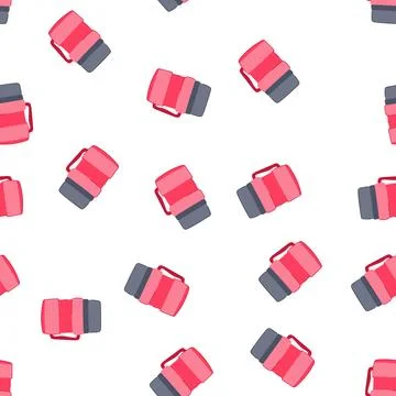 Pattern cap thermos cartoon vector Stock Illustration