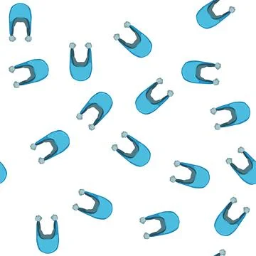 Pattern cap winter hat kid cartoon vector Illustrazione stock