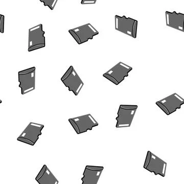 Pattern capacity microsd card cartoon vector Stock Illustration