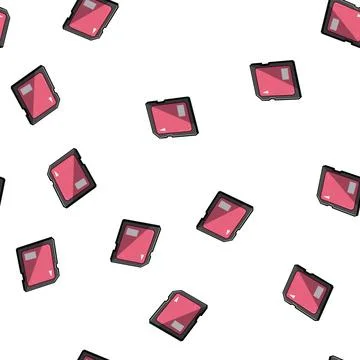Pattern capacity sd card cartoon vector 스톡 일러스트