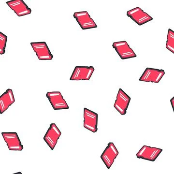 Pattern capacity sd card cartoon vector Stock Illustration