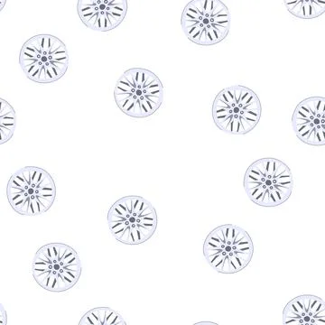 Pattern car alloy wheel radial spokes design Stock Illustration