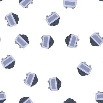 Pattern car coal wagon cartoon vector 库存插图