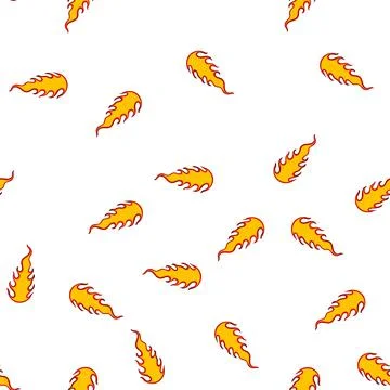Pattern car flame decal cartoon vector Stock Illustration