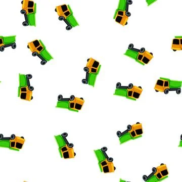 Pattern car sand toy cartoon vector Stock Illustration