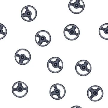 Pattern car steering wheel icon representing direction and control Illustrazione stock