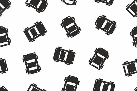 Pattern with Car top view Stock Illustration