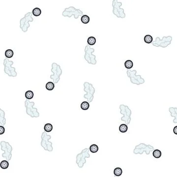 Pattern car wheel generating tire smoke speeding concept イラスト素材
