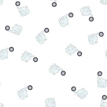 Pattern car wheel generating tire smoke during acceleration Illustrazione stock