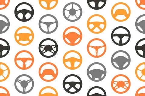 Pattern with car wheels Stock Illustration