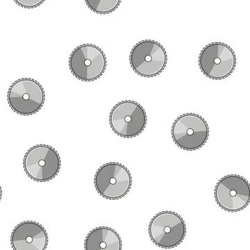 Pattern carbide circular saw blade cartoon vector Stock Illustration