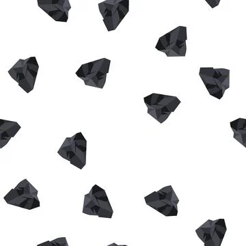Pattern carbon coal ore cartoon vector Illustrazione stock