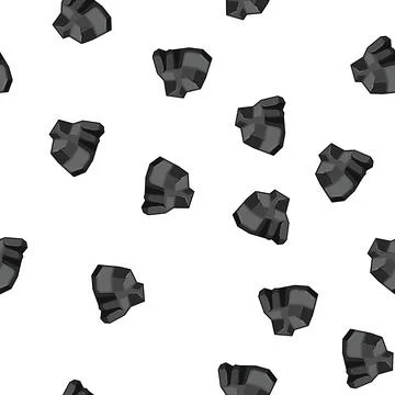 Pattern carbon coal ore cartoon vector Stock Illustration