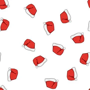 Pattern card hat santa cartoon vector 스톡 일러스트