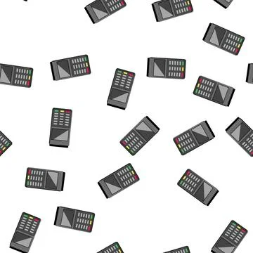 Pattern card pos terminal cartoon vector Stock Illustration