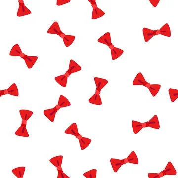 Pattern card red bow cartoon vector 스톡 일러스트